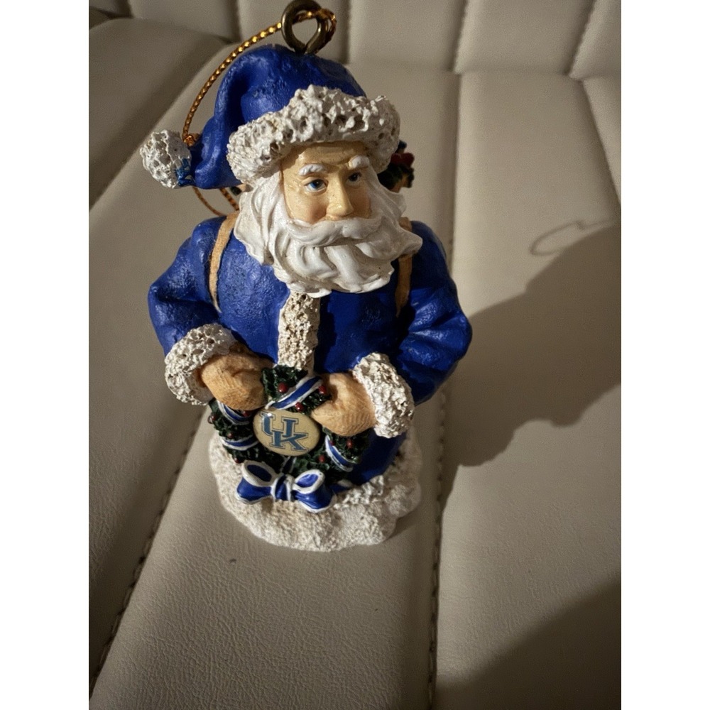 The Memory Company Kentucky Wildcats Santa 2000 Vintage Ornament 3.5" UK